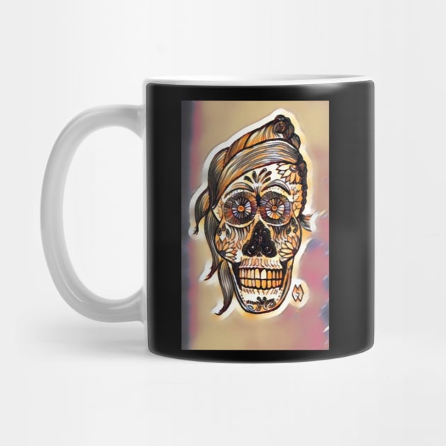 Sugar Skull in Abstract by Matt Starr Fine Art